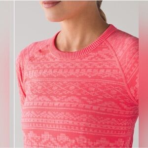 Lululemon Rest Less PulloverHeathered Electric Coral size 4